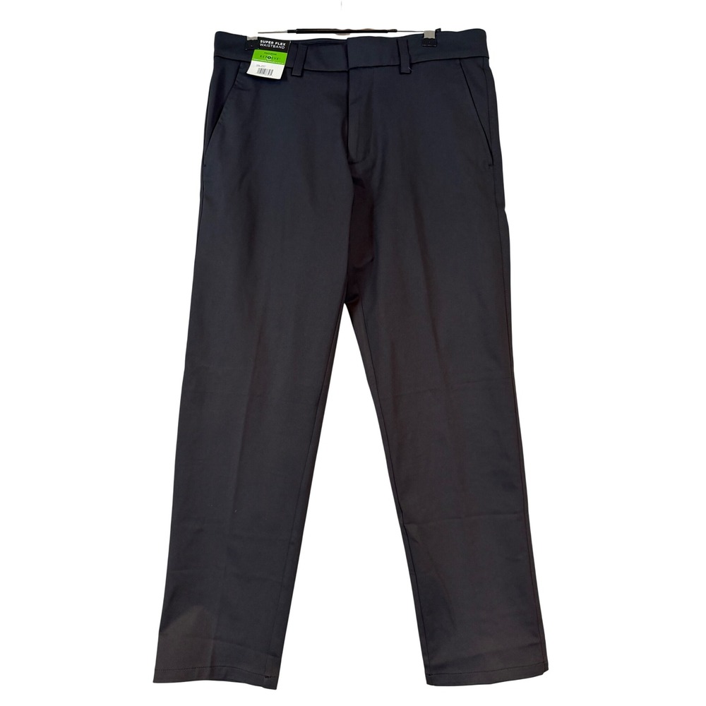 Kenneth Cole Reaction Techni-Cole Black Performance Pant Modern Fit 32x29 Staple